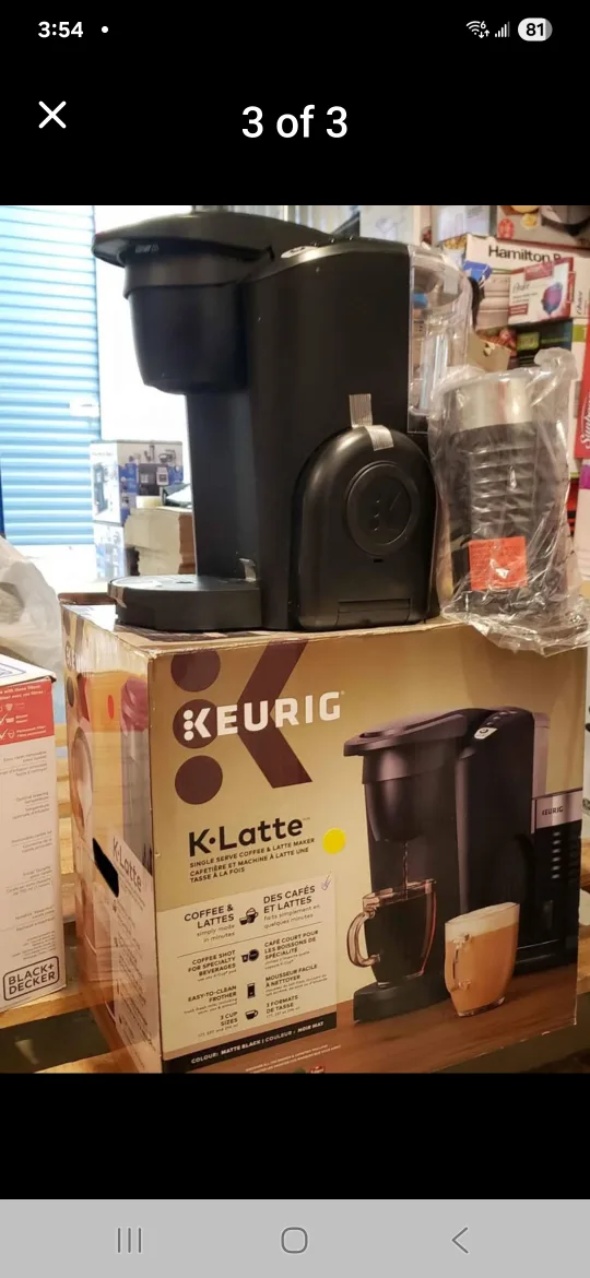 Keurig K-Latte Single Serve Coffee Maker with Frother - Black image indicator(2)