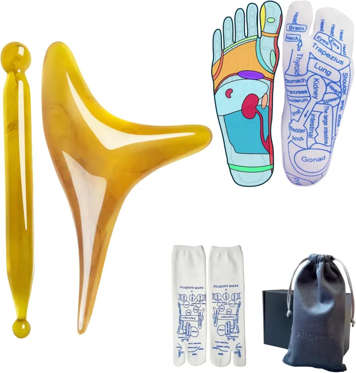 New~Reflexology Foot Socks W/Acupressure Massage Tools thumbnail