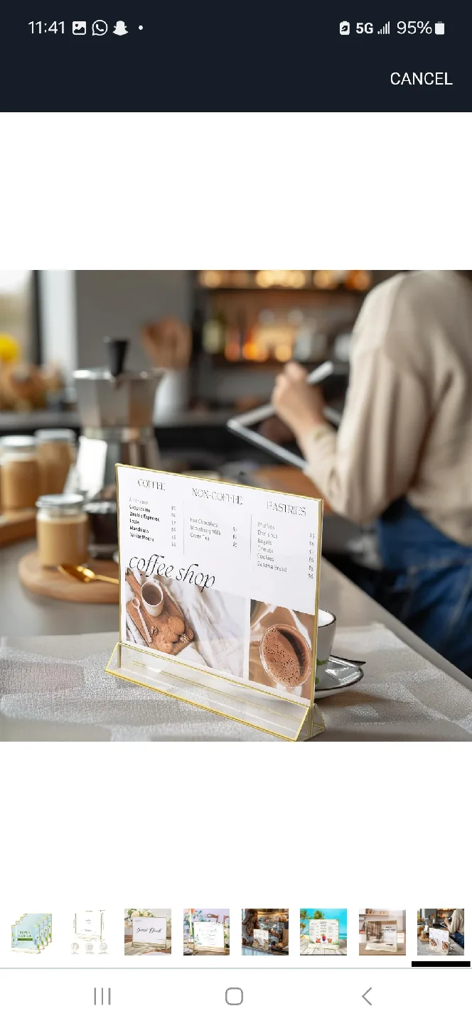 Uniqooo Acrylic Sign Holder 8.5 x 11 inch - 4 Pack image indicator(8)