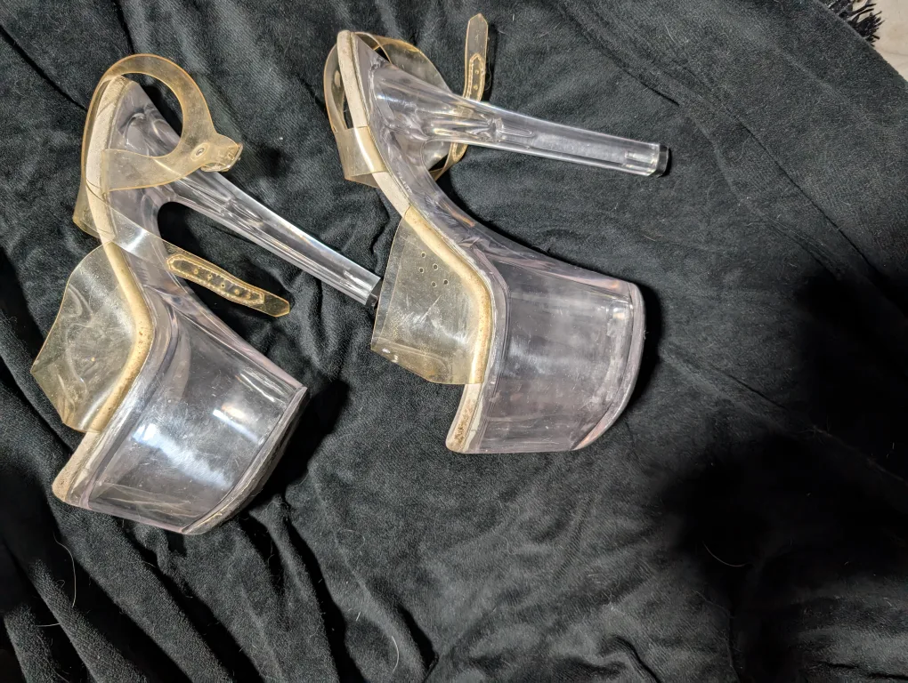 Pleaser Clear Platform Heels - Size 7 image indicator(2)
