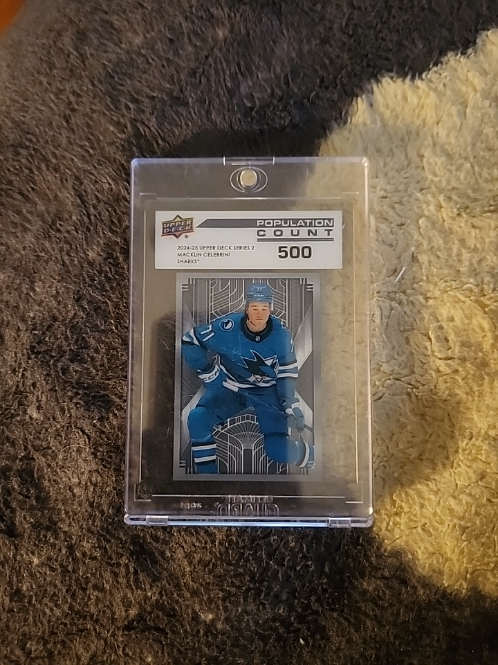 Macklin Celebrini Pop Coount 500 rookie card