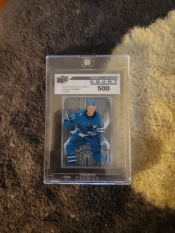 Macklin Celebrini Pop Coount 500 rookie card thumbnail