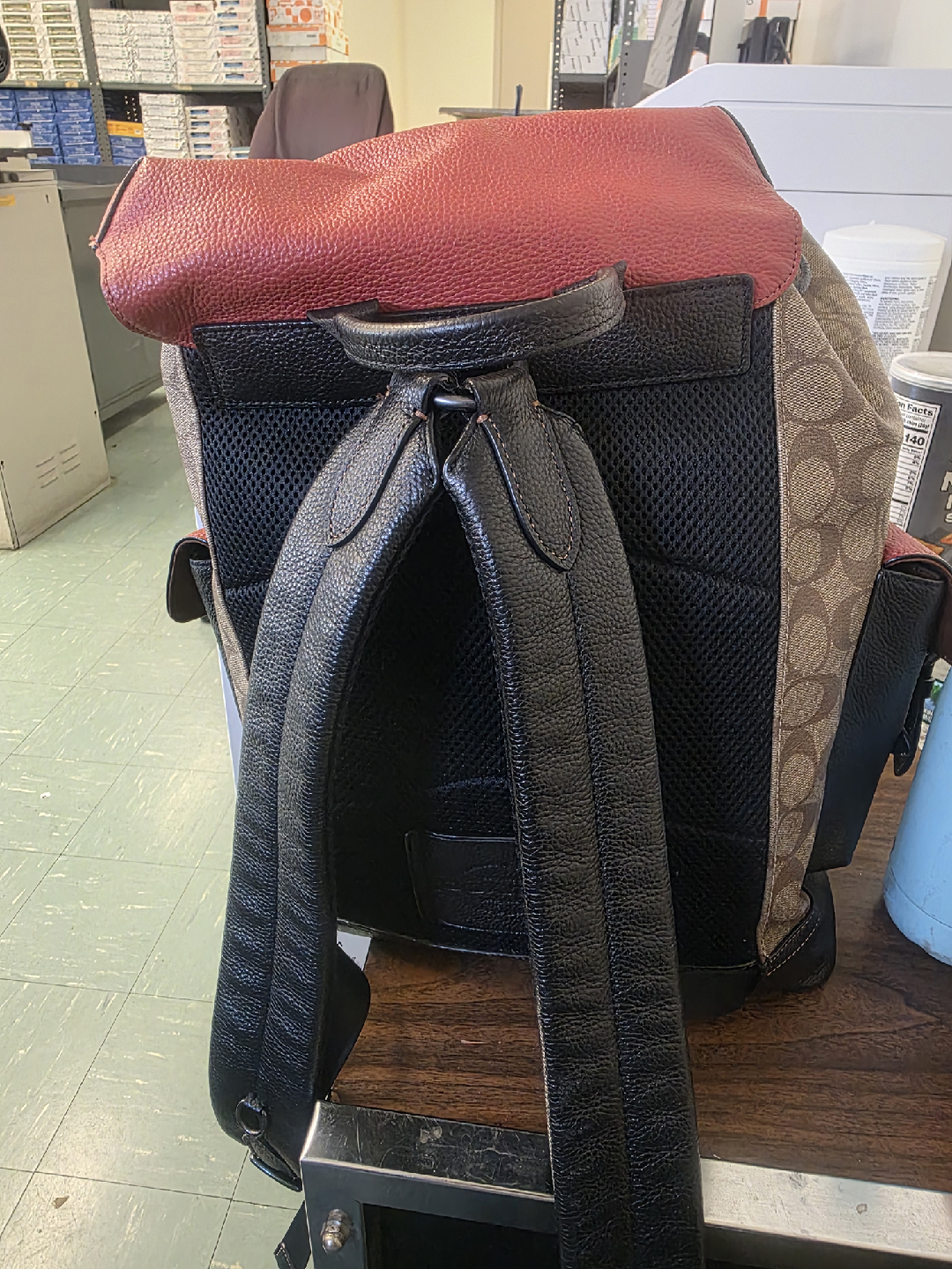 Coach Signature Jacquard Leather Backpack - photo 3