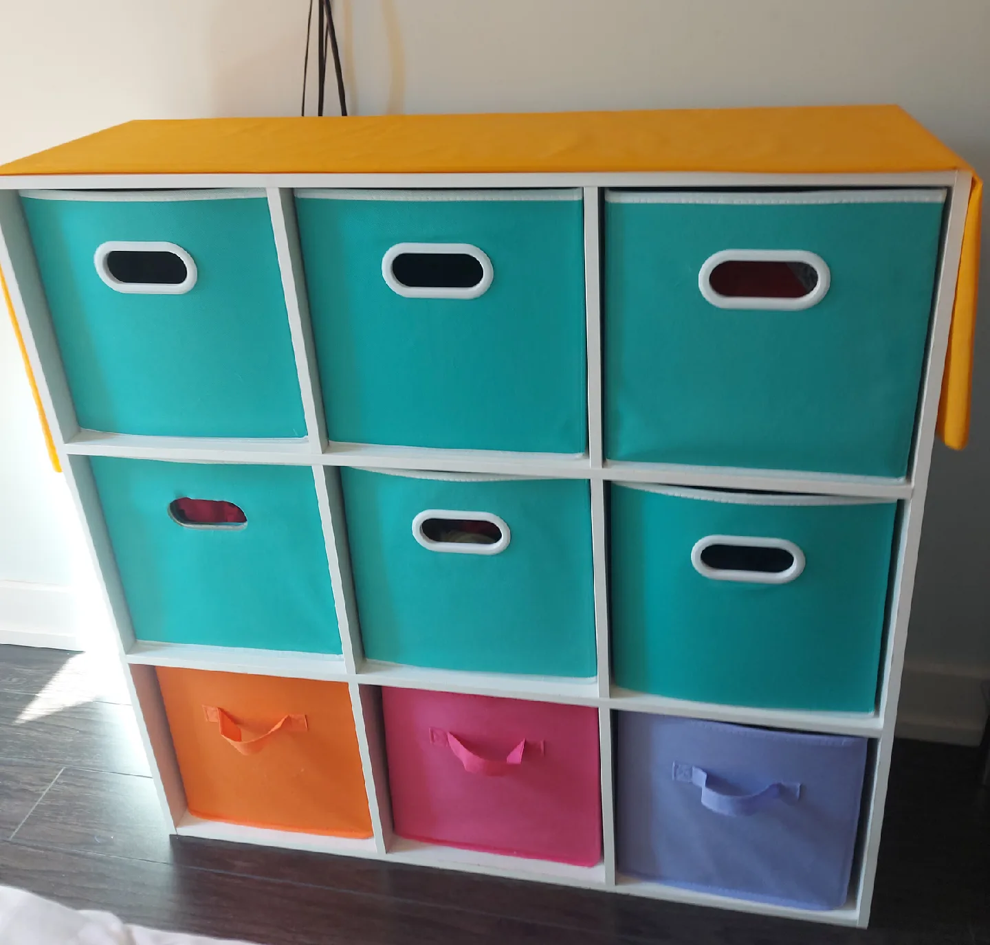 9-Cube Storage Shelf with Bins thumbnail