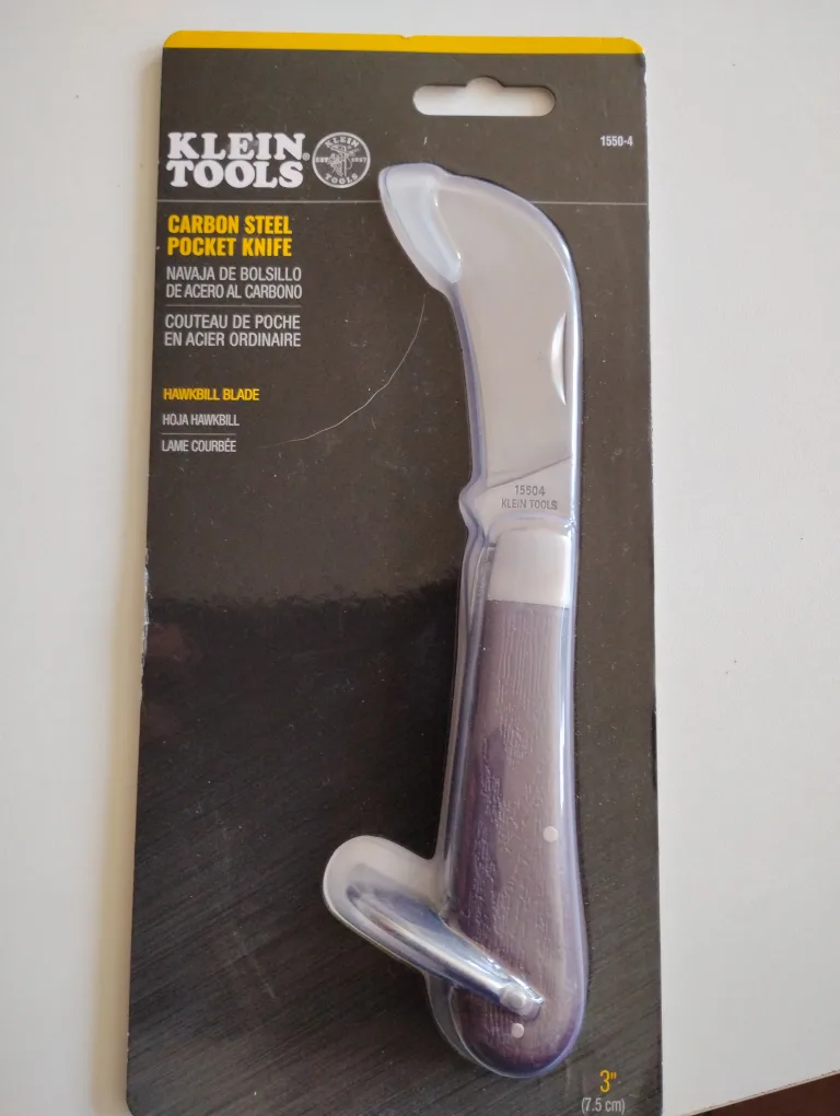 Klein Tools Carbon Steel Hawkbill Pocket Knife - NEW!