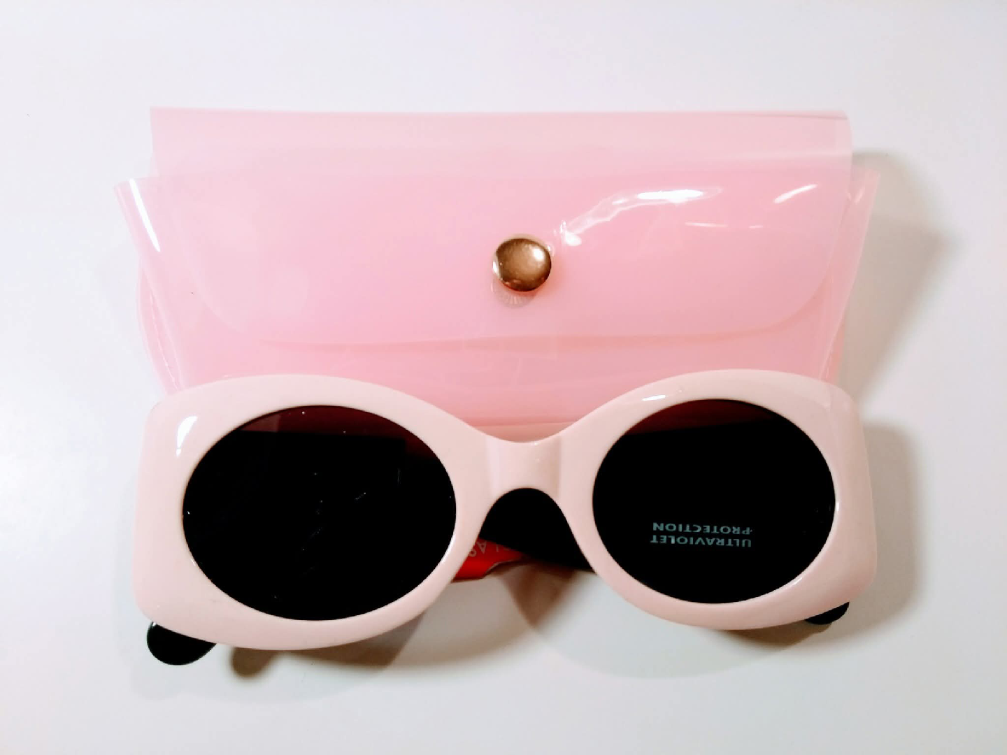 Pink Sunglasses with Case