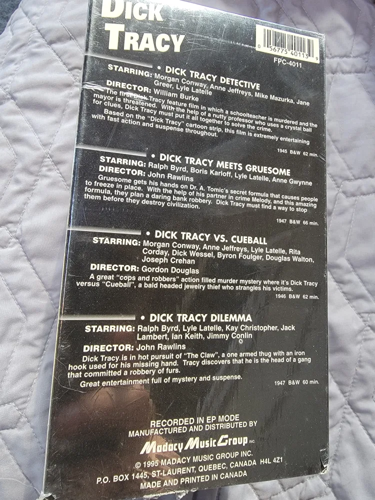 Dick Tracy Video Pack - 4 Movies on VHS image indicator(3)