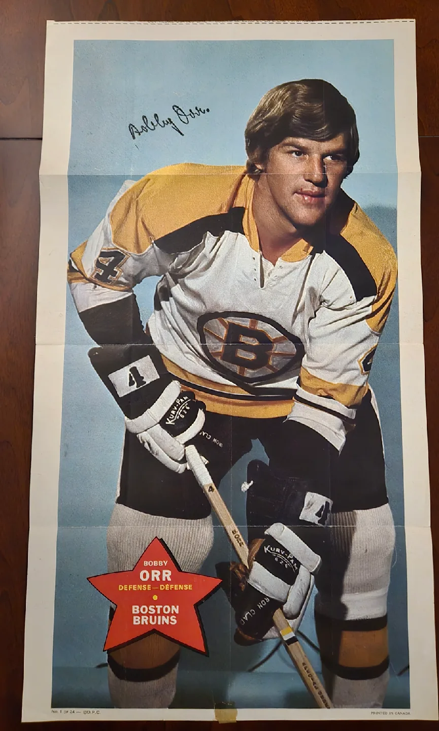 Rare 1971 OPC. Bobby Orr Wax Pack Poster thumbnail
