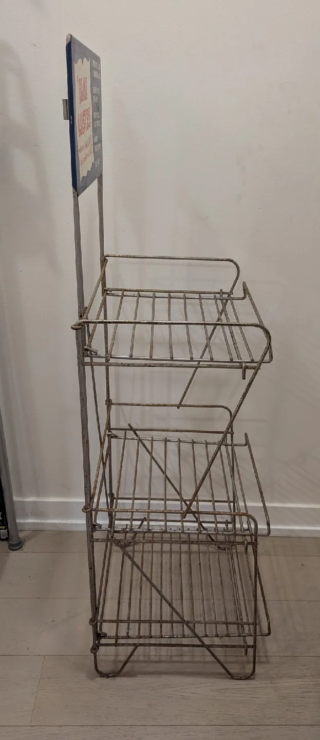 Vintage Blue Lustre Foldable Carpet Cleaner Display Rack image indicator(4)