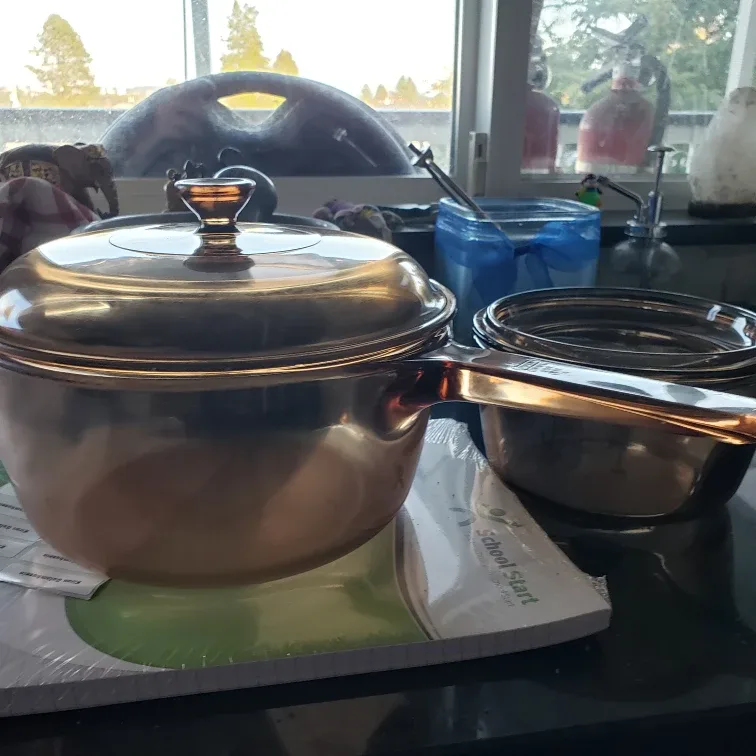 Vintage Vision Amber Glass Saucepan with Lid image indicator(2)