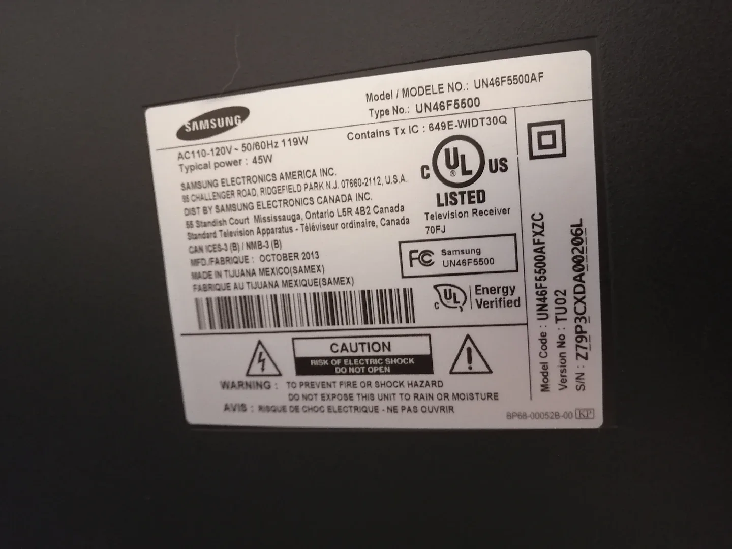 Samsung 46" 1080p LED smart TV with remote. image indicator(4)