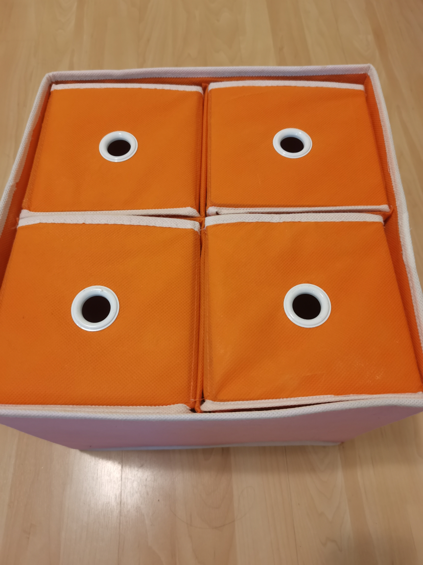 Orange & Pink Storage Drawer Unit