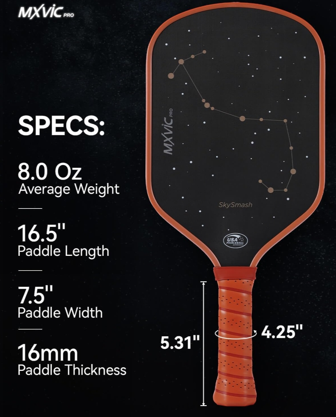 MXVIC Pro SkySmash Pickleball Paddle