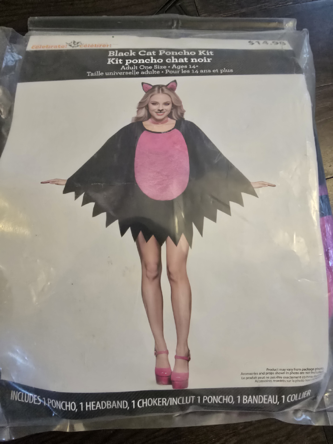 Celebrate It Black Cat Poncho Kit - New
