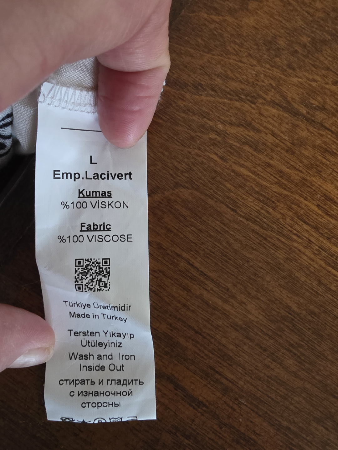 Emp.Lacivert White & Black Viscose Dress - Size L - photo 2