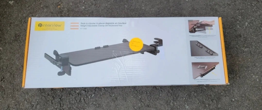 IntekView Height Adjustable Clamp-On Keyboard Tray – Ergonomic image indicator(2)