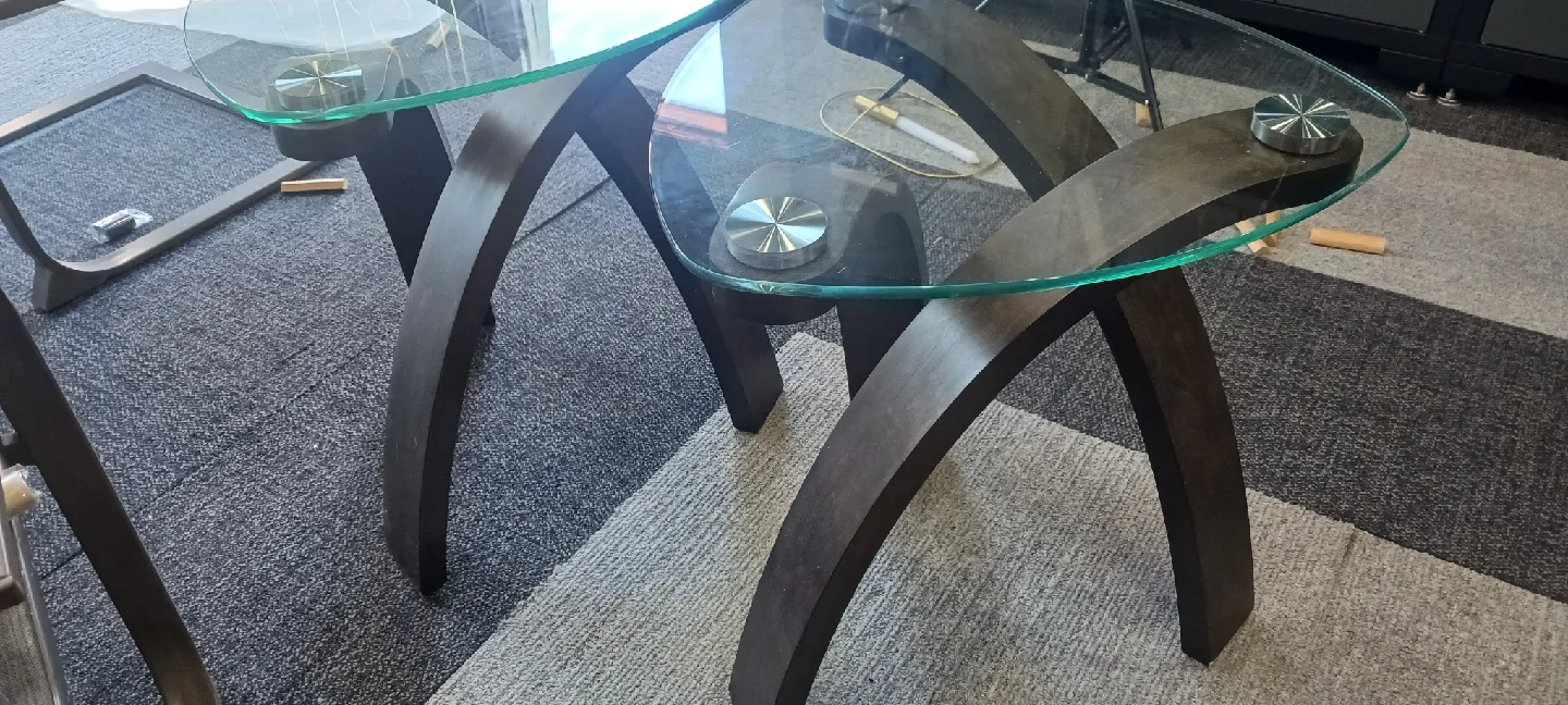 Pair of Glass Top Accent Tables image indicator(6)