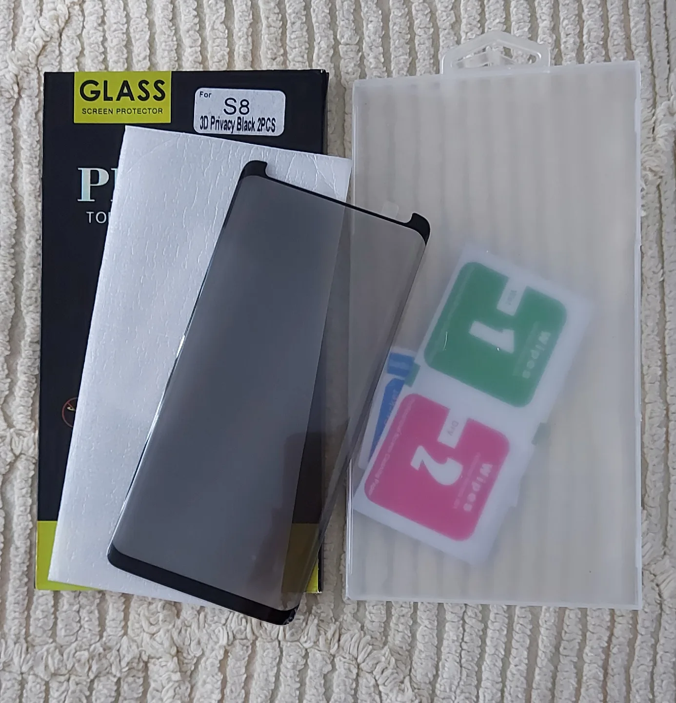 New Samsung S8 Privacy Screen Protector - 1 piece image indicator(2)