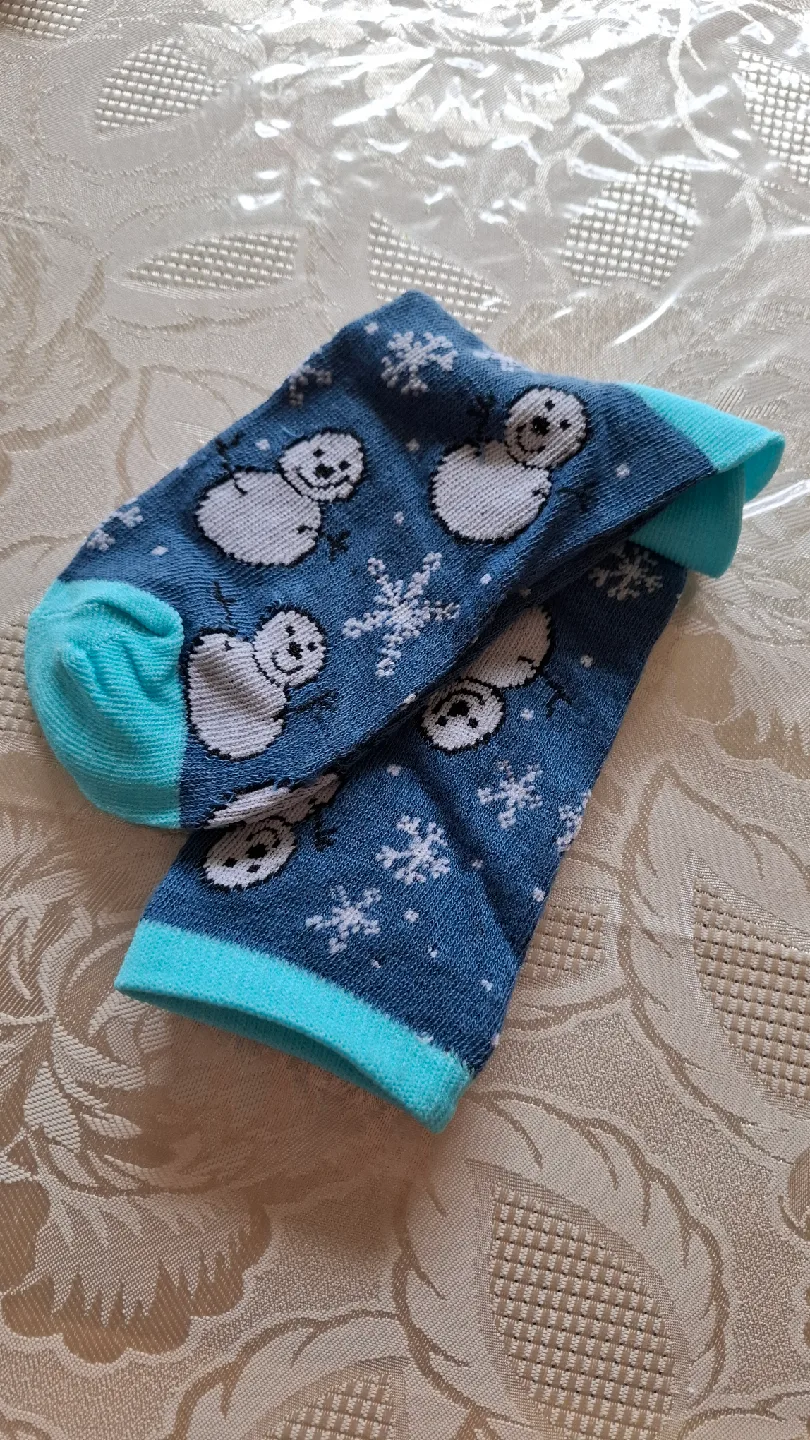 🆕️ Snowman Socks - Blue & Turquoise image indicator(2)