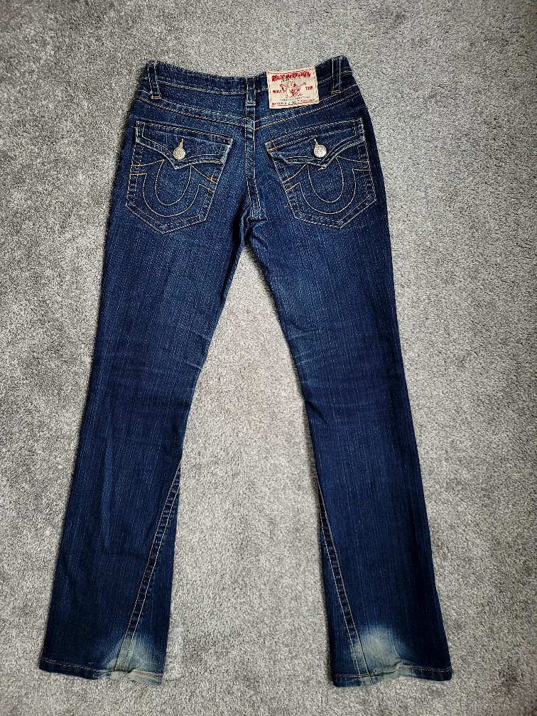 True Religion low rise flare jeans Y2K image indicator(2)