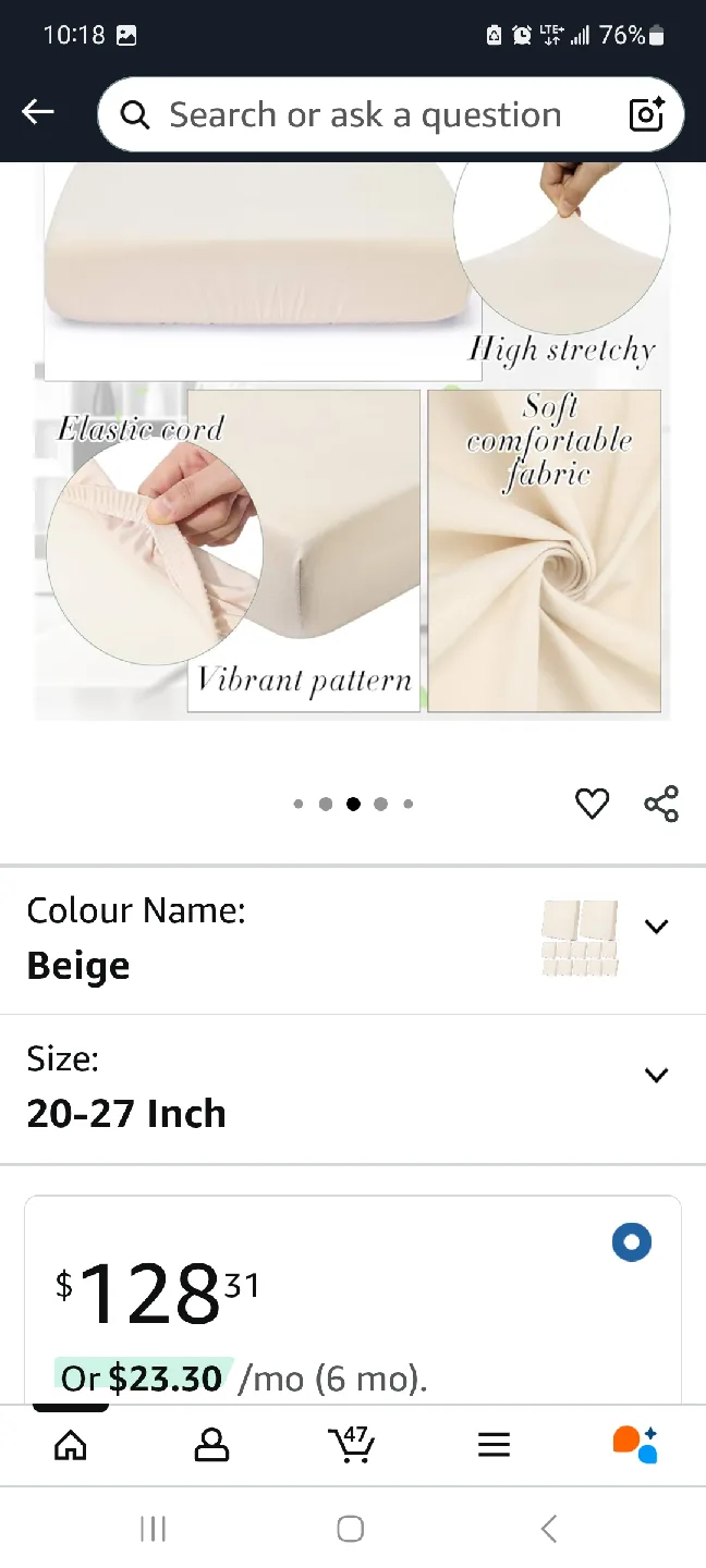 Newwiee Beige Sofa Cushion Covers (20-27 Inch) image indicator(3)