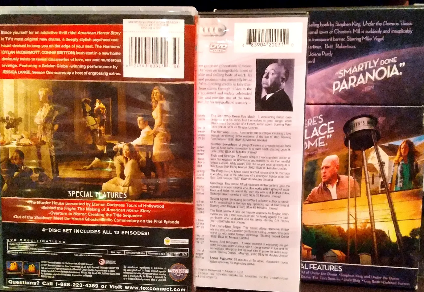 HORROR/ THRILLER TV SERIES DVD LOT - AHS, KING, HITCHCOCK image indicator(3)