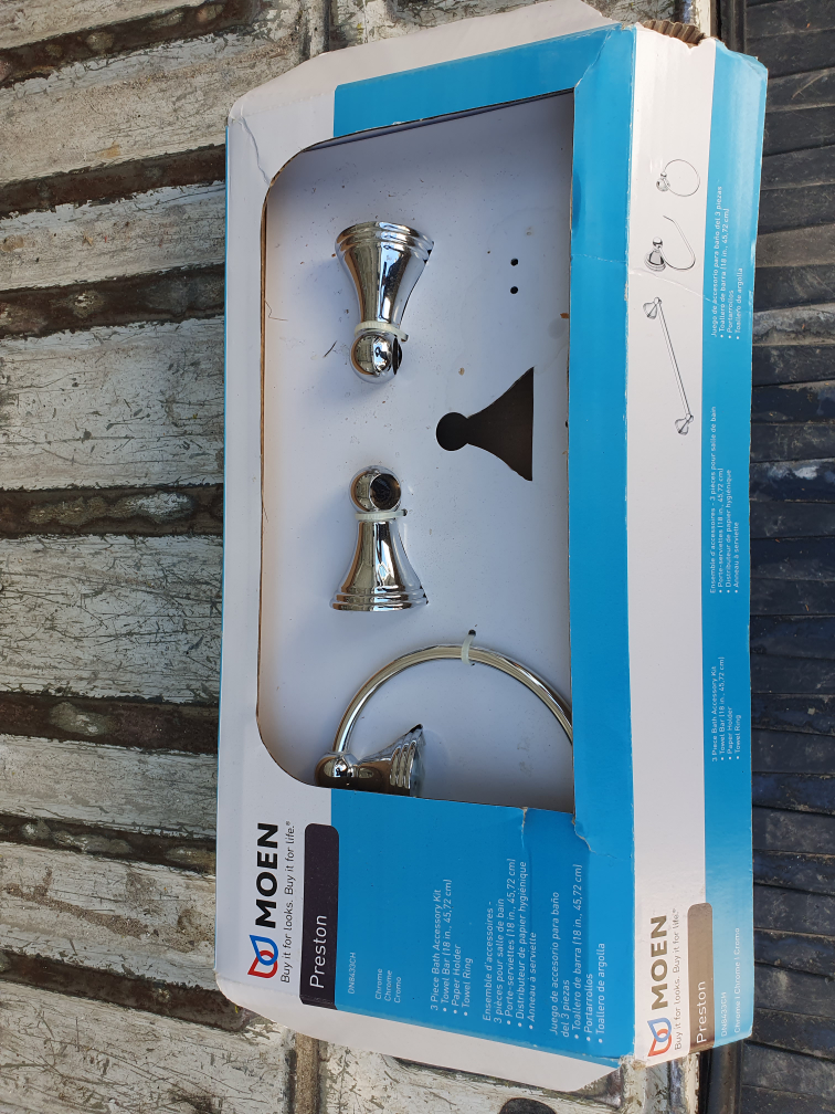 Moen Preston Chrome 3-Piece Bath Hardware Set - NEW - photo 2