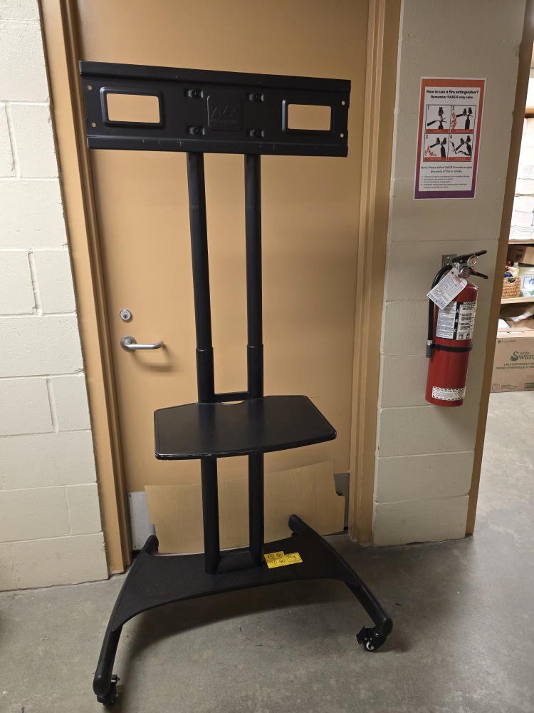 AV Cart TV Stand with Wheels - Black