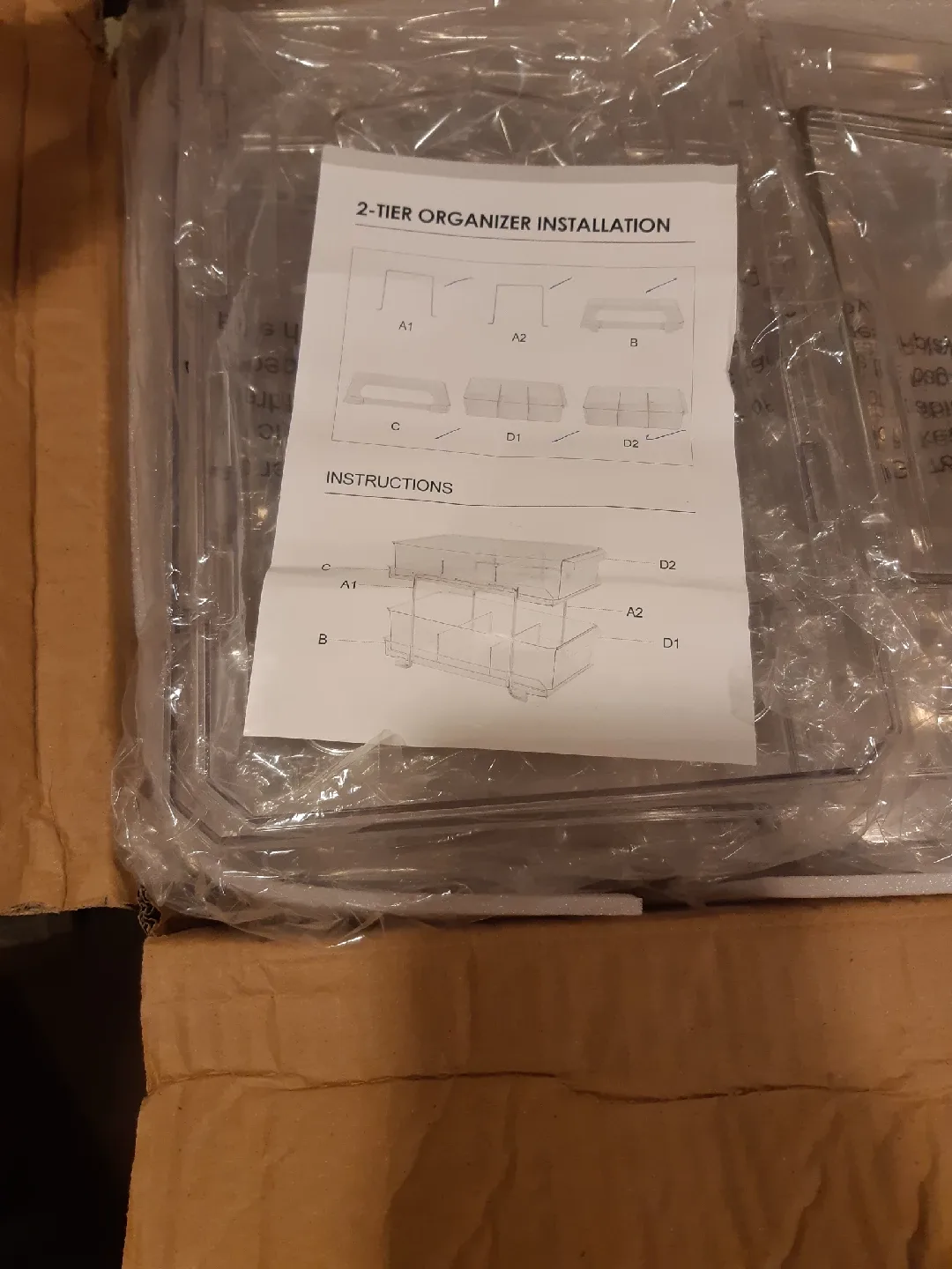 2-Tier Clear Storage Organizer, New in Box image indicator(4)