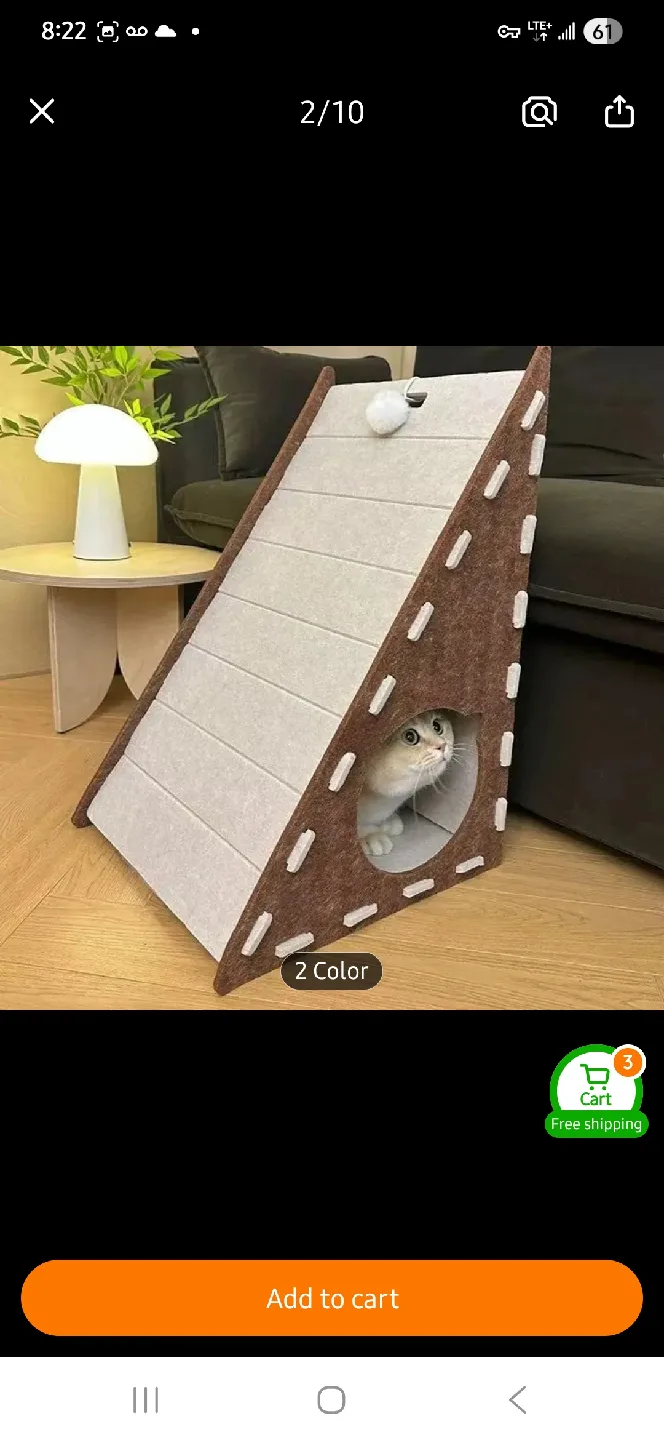NEW Felt Cat Scratcher Ramp image indicator(6)