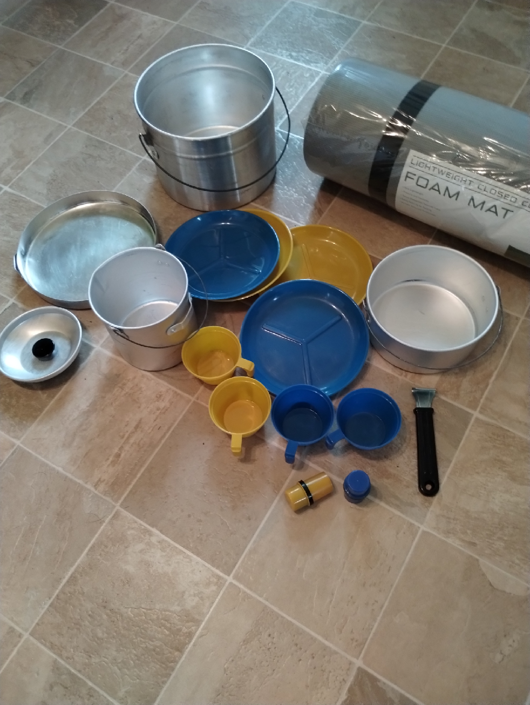 Camping Cookware Set with Foam Mat