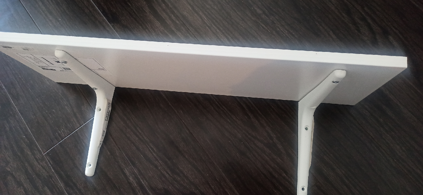 Ikea BURHULT Shelf with Brackets - White