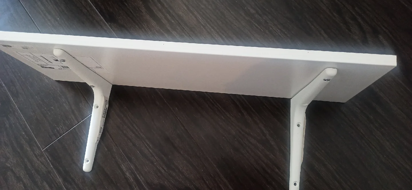 Ikea BURHULT Shelf with Brackets - White thumbnail