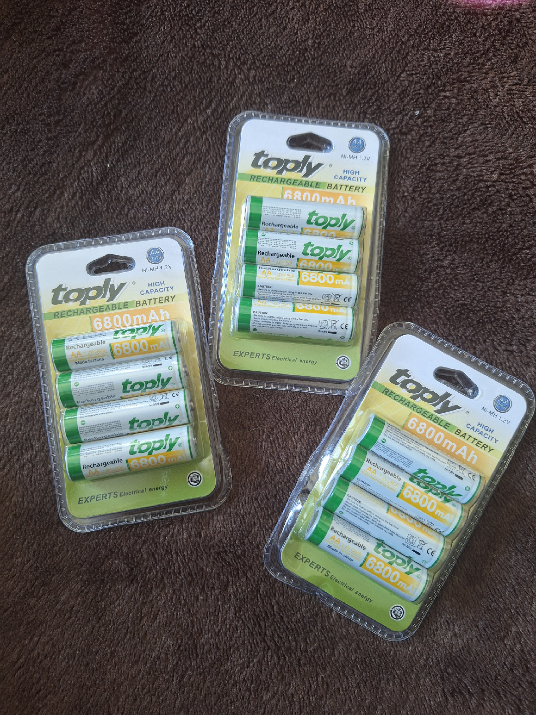 NEW Toply 6800mAh AA Rechargeable Batteries 🔋