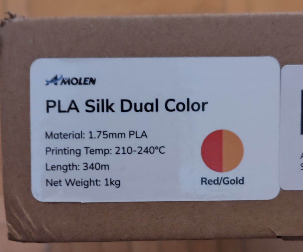 Amolen PLA Silk Dual Color 3D Printer Filament - NEW 🥕 - photo 3