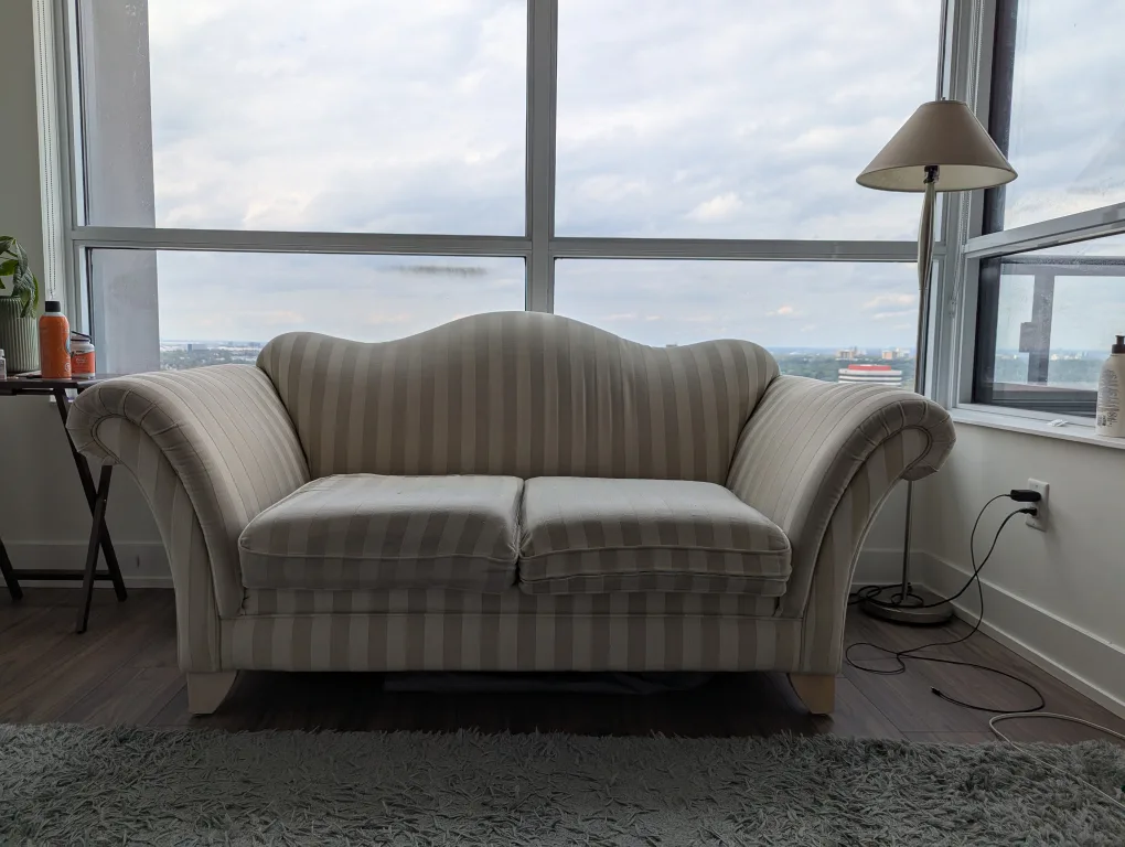Striped Loveseat Sofa thumbnail