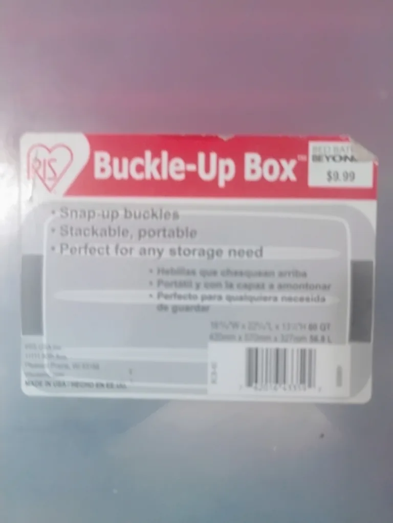 IRIS Buckle-Up Box - 60 Qt Pink Lid image indicator(2)
