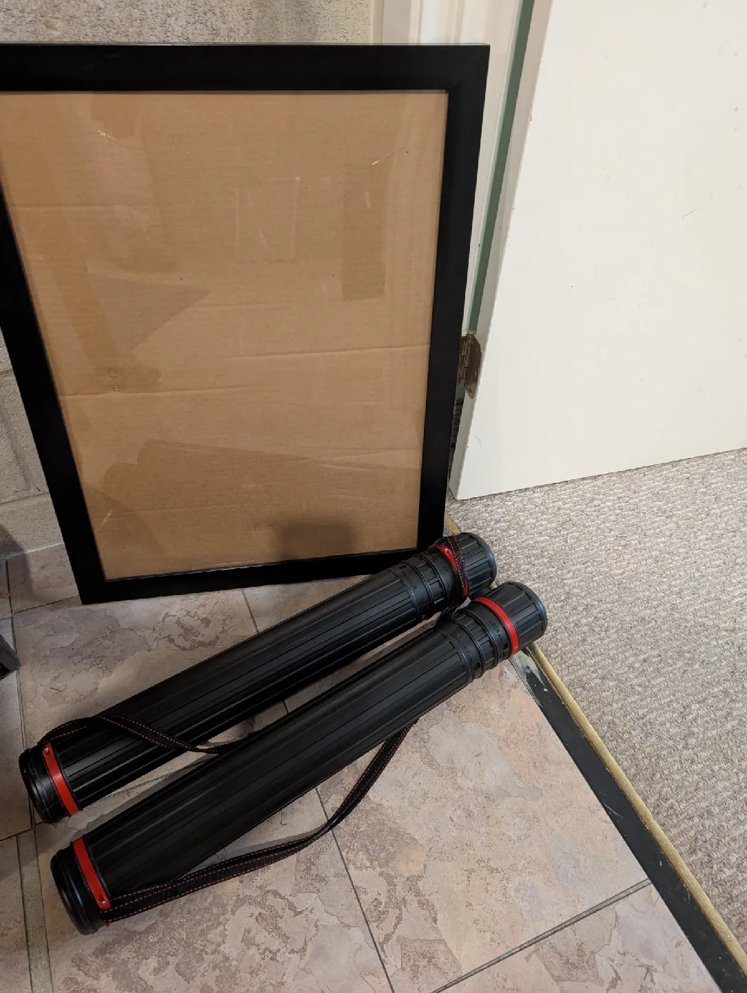 Black Poster Frame & 2 Black Poster Tubes $15 thumbnail