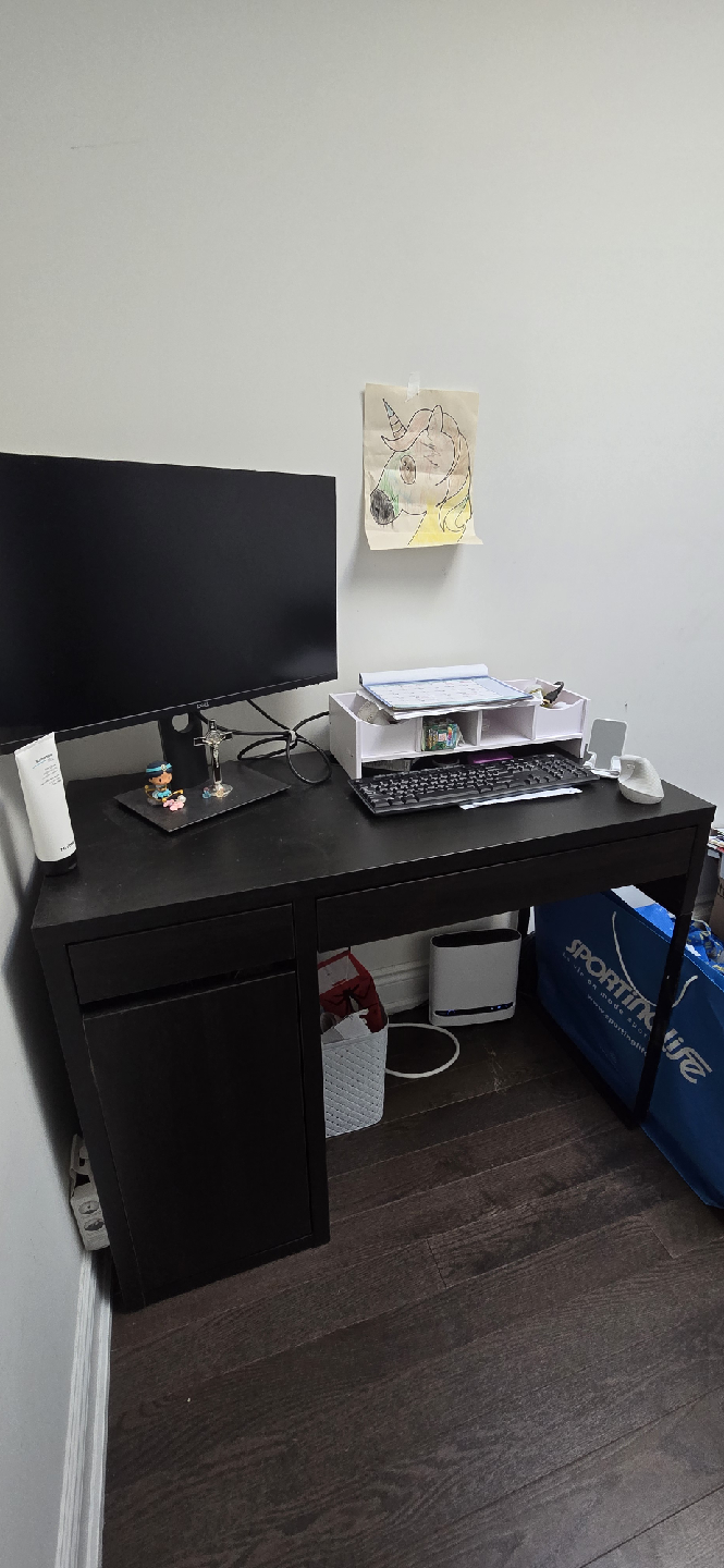 Black Desk with Drawer