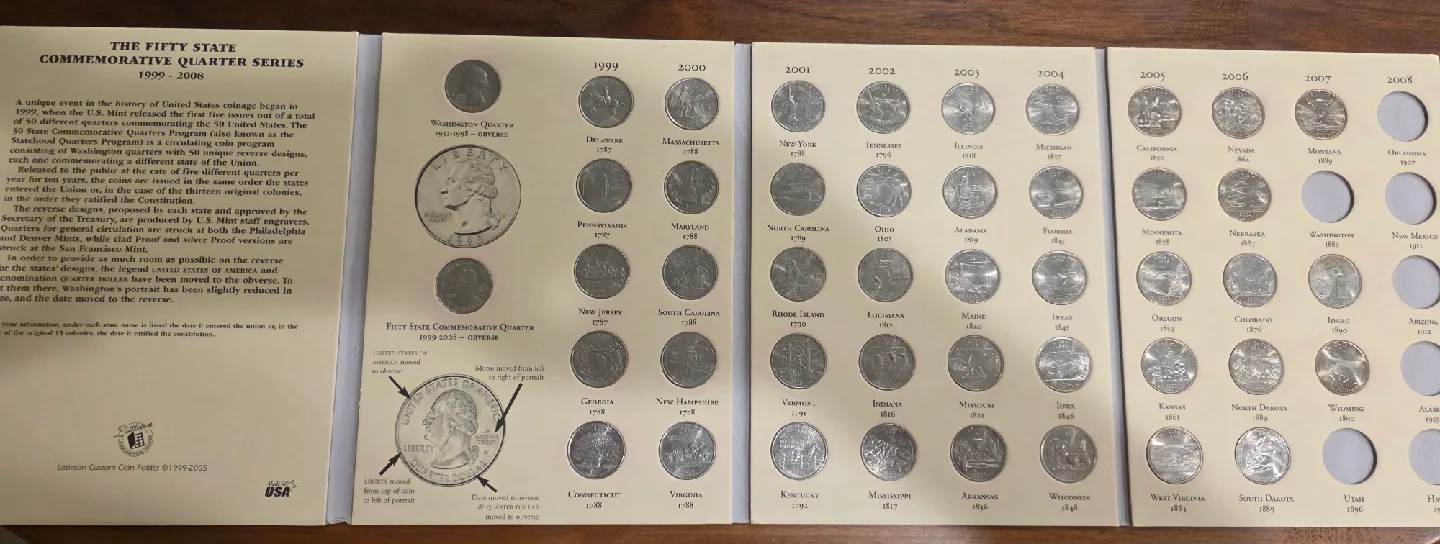 Fifty State Commemorative Quarters 1999-2008 Collection image indicator(2)