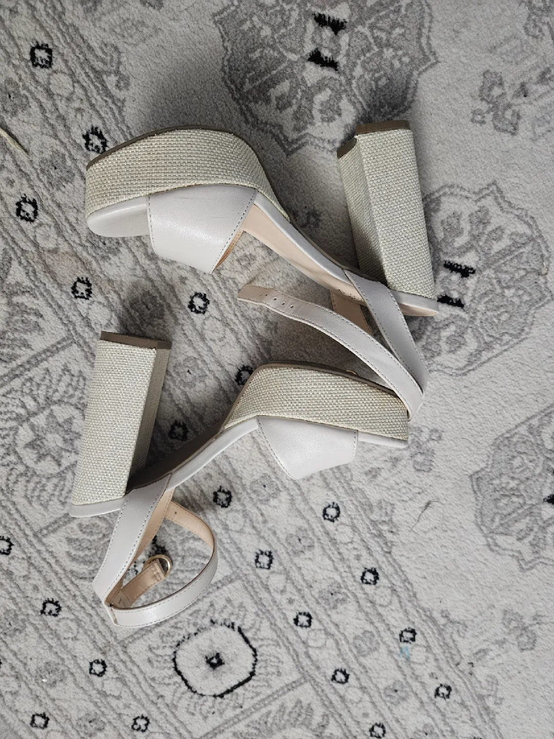 Guess White Platform Heels thumbnail