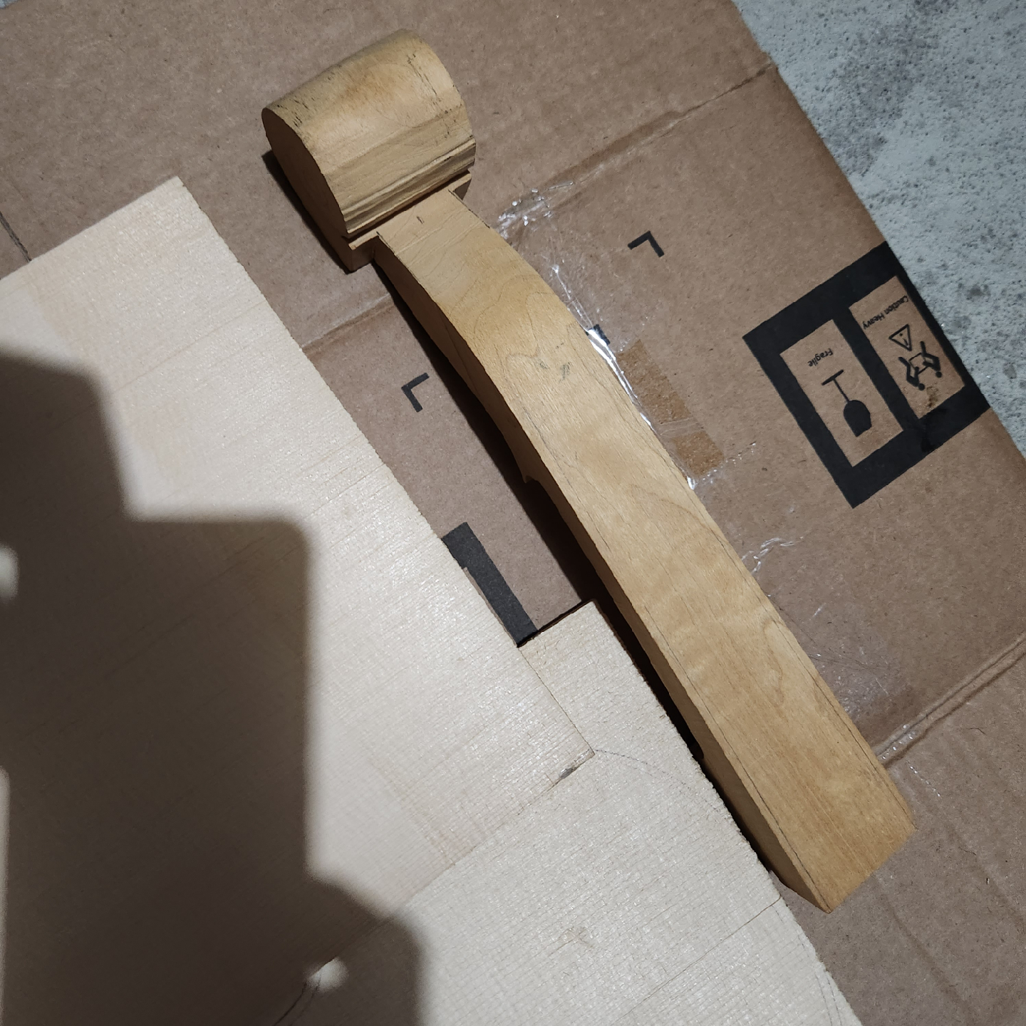 Violin Making Wood Pieces neck and 4 uncut spruce tops - photo 2