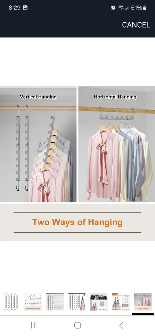 New Space Saving closet Hanger - 8 count 🥕 thumbnail