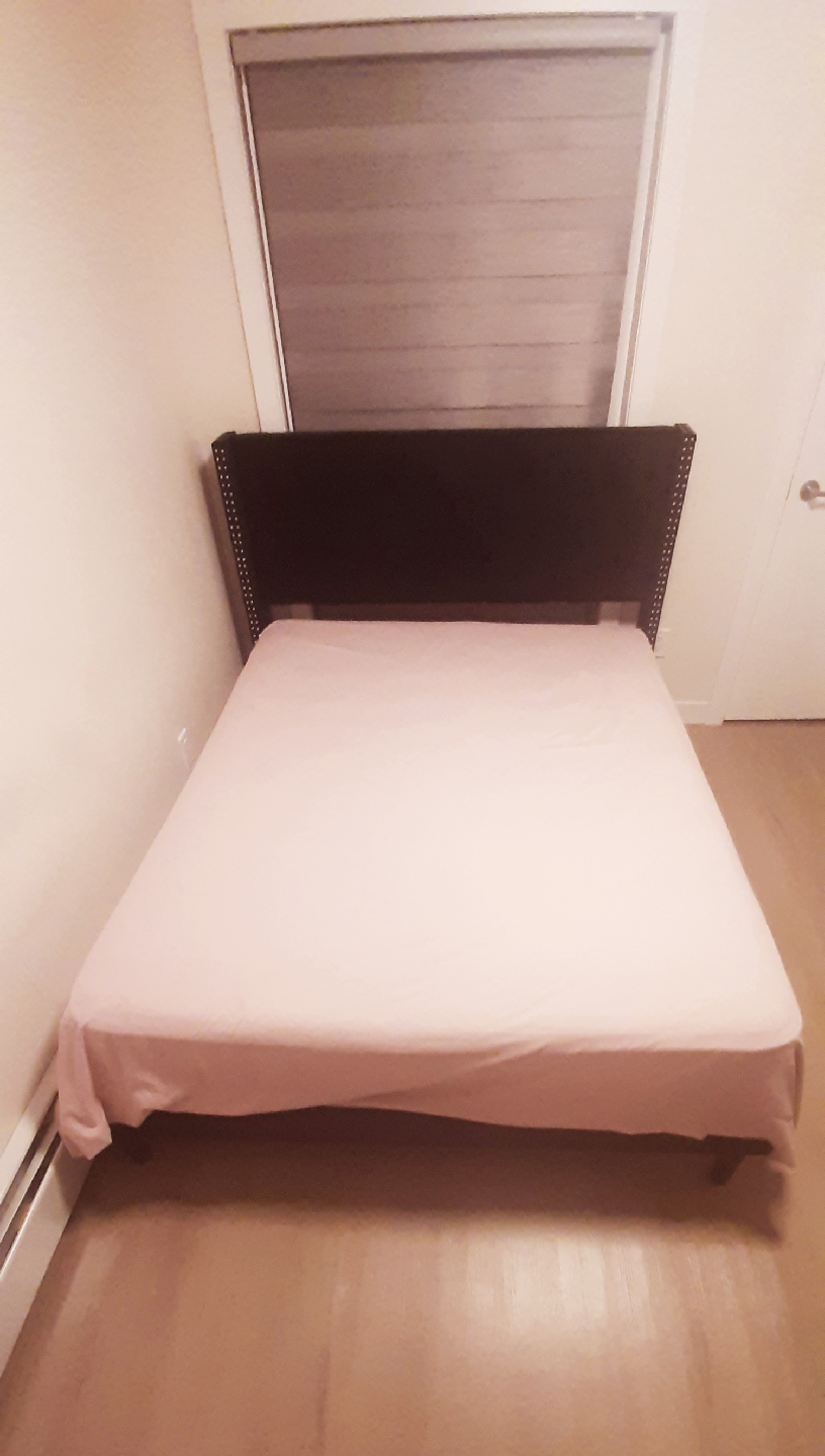 Upholstered Bed Frame with Headboard and Mattress - photo 3