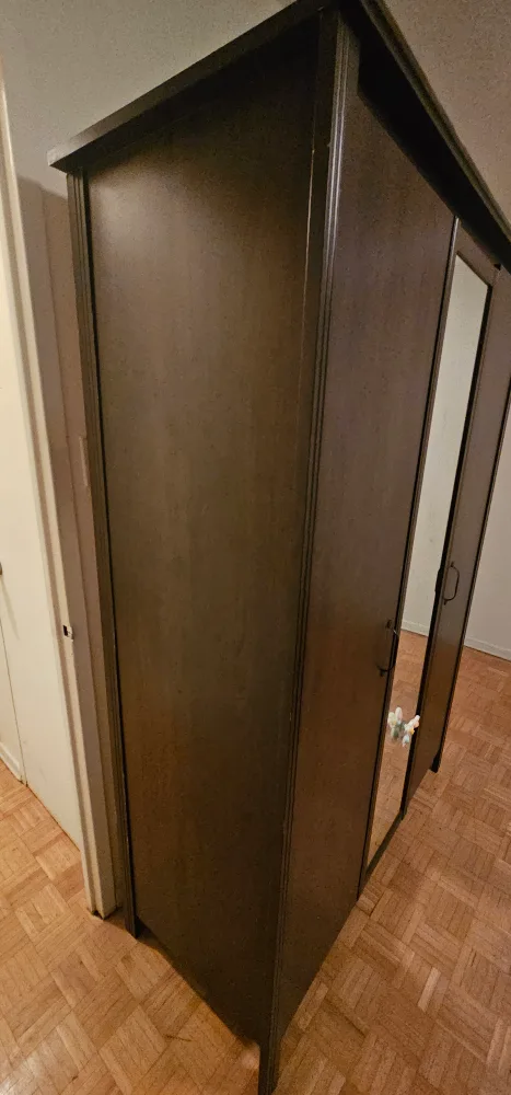 IKEA Dark Brown Wardrobe with Mirror image indicator(2)