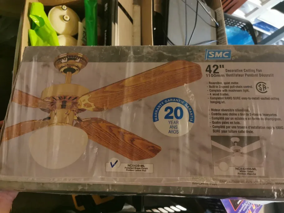 SMC 42" Decorative Ceiling Fan - New in Box thumbnail