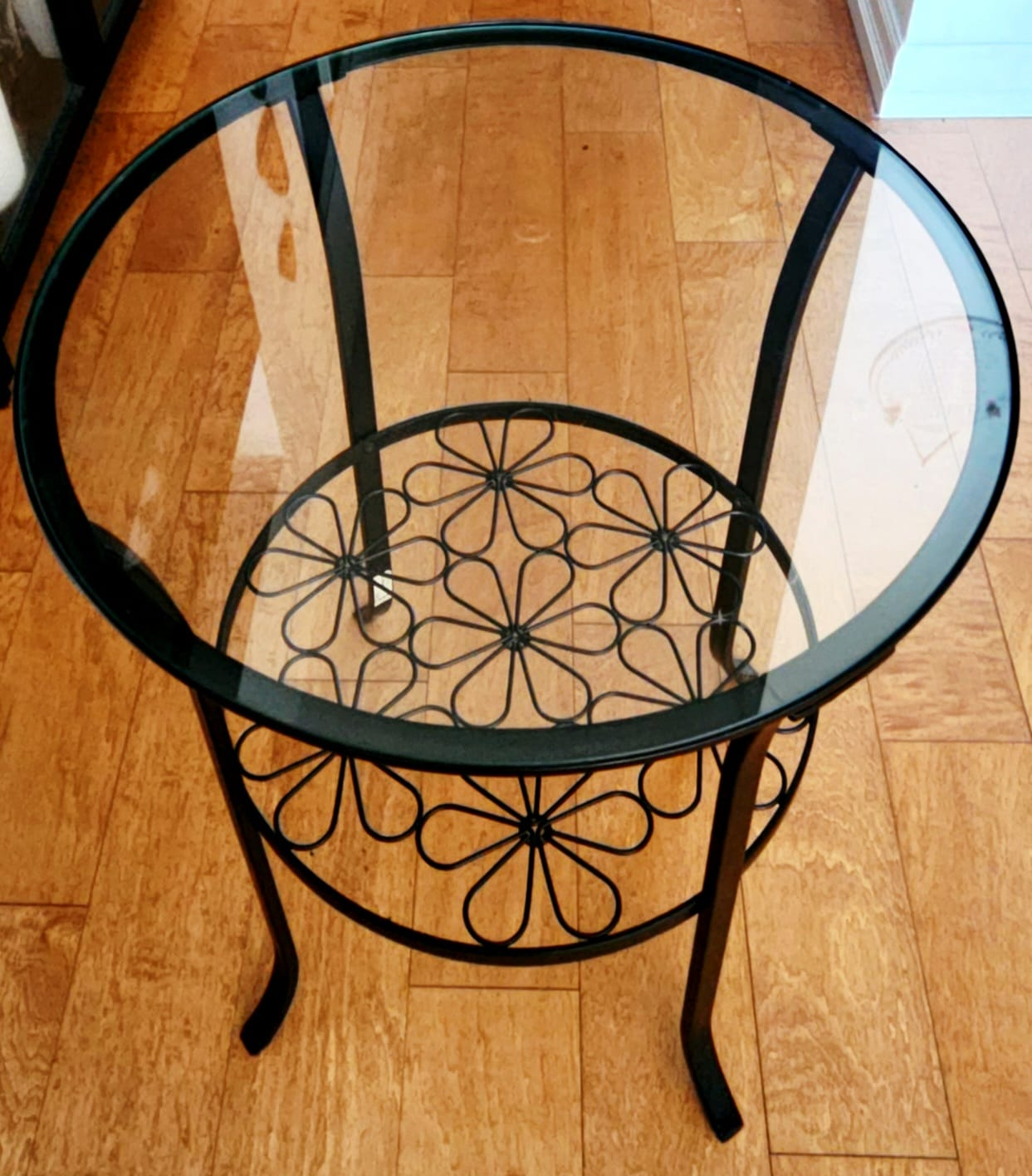 Round Glass Top Coffee Table