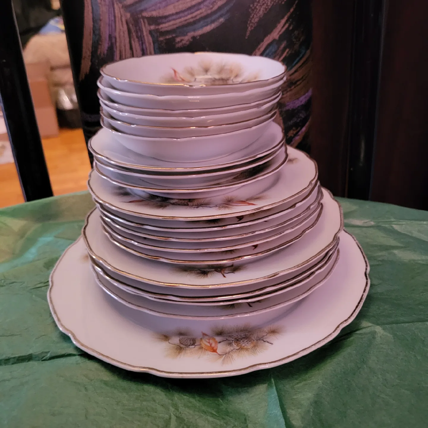 Pine Tree Fine Translucent China Plates thumbnail