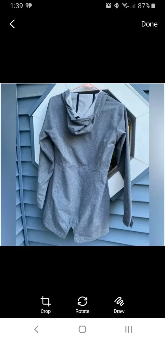 Columbia Grey Hooded Rain Jacket - Size medium image indicator(3)