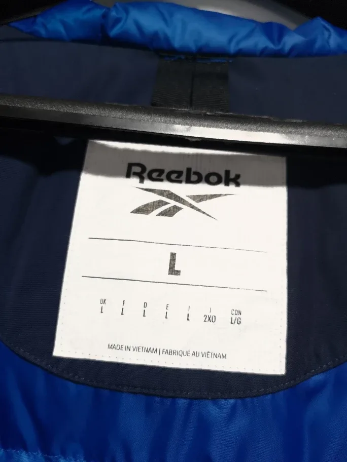 Reebok Navy Blue Padded Winter Jacket - Size L image indicator(3)